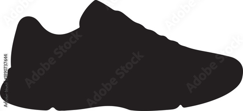 Sneaker Silhouette – Shoe Vector Black on White