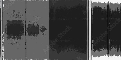 Abstract grayscale image with vertical bands of varying texture and darkness