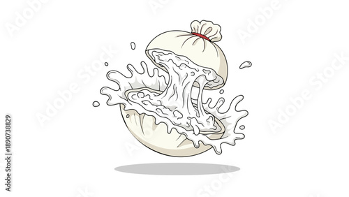 Vibrant orange liquid bubbling vigorously in a cooking pan, preparing a delicious meal with rich flavors, an inviting culinary scene for kitchen