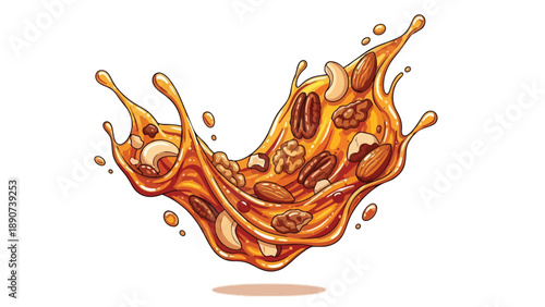 Modern botanical illustration with elegant white petals and vibrant red interior elements.