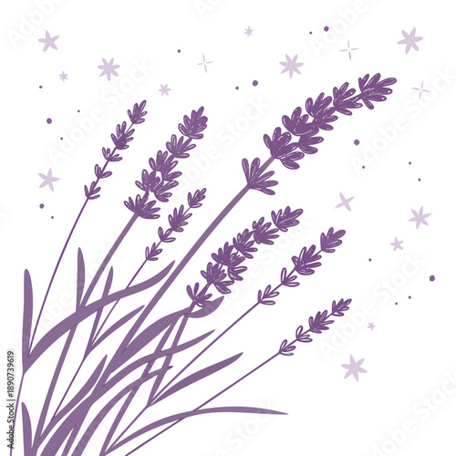 Ethereal 3D lavender sugar crystal cluster with a soft glowing finish and magical dream inspired vector design style