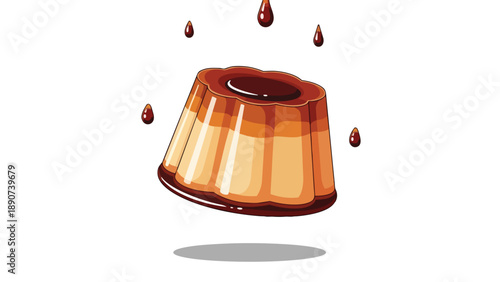 Detailed botanical illustration of a flowering plant with bell-shaped purple blossoms