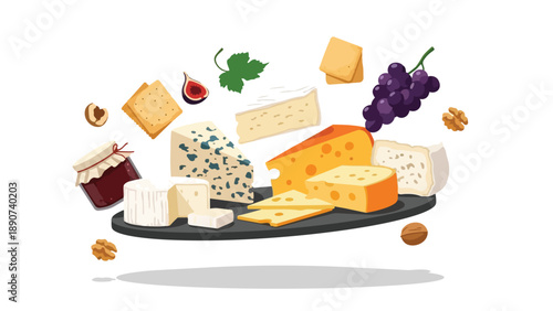 A vibrant illustration of a flourishing pea plant, showcasing its delicate blossoms and developing pods.