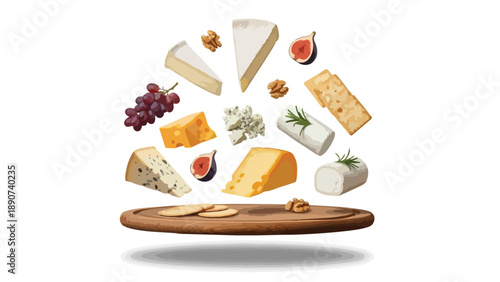 A vibrant vector illustration depicting a solitary cherry blossom tree in full bloom