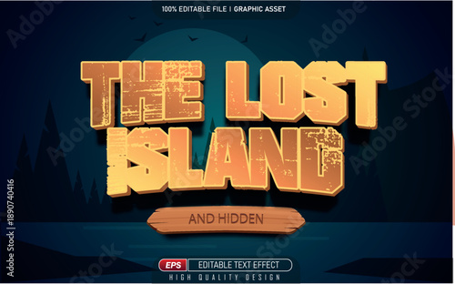 the lost island text effect