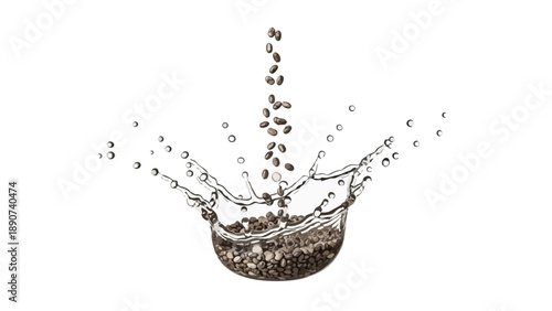 Stylized illustration of a vibrant green tree with lush foliage and delicate white blossoms, featuring a sturdy brown trunk on a clean isolated