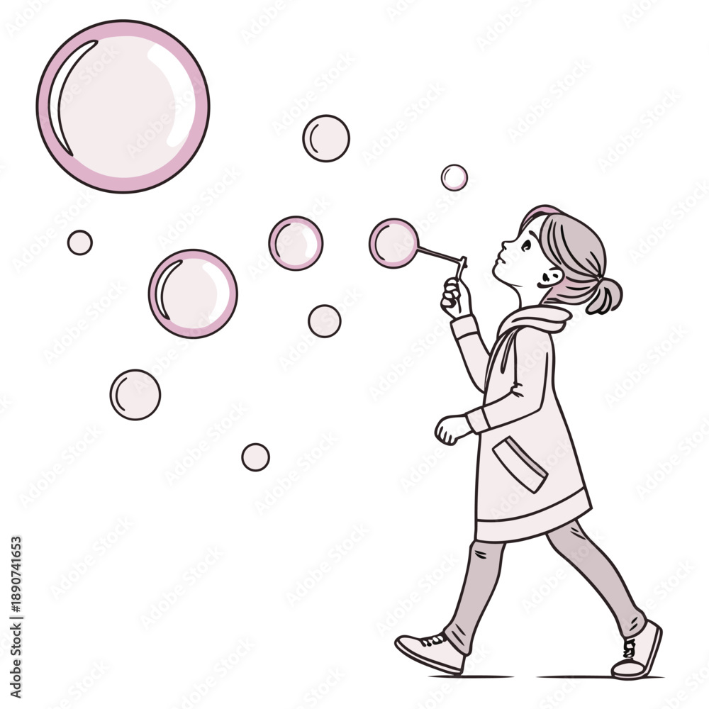 Fototapeta premium Simple 3D pastel pink single bubble centered with a smooth gradient and soft playful minimalist vector design