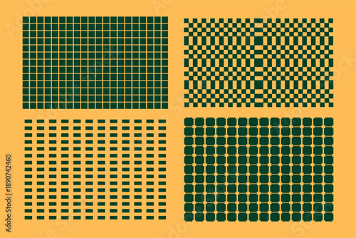 Minimalist square ornament pattern. Professional geometric repetition symbols. Modern monochrome square tile background