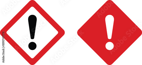 Warning signs with exclamation marks danger symbols caution signs safety symbols