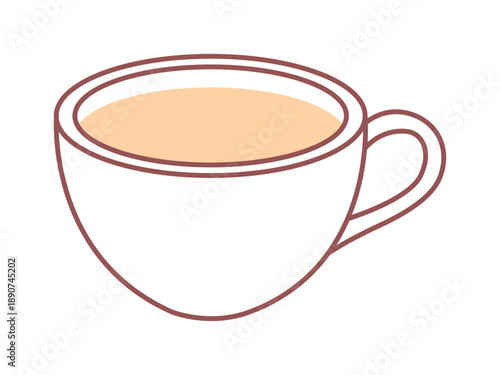 Coffee cup icon. Cafe icon design. Colored icon style. Simple filled and outline icon.