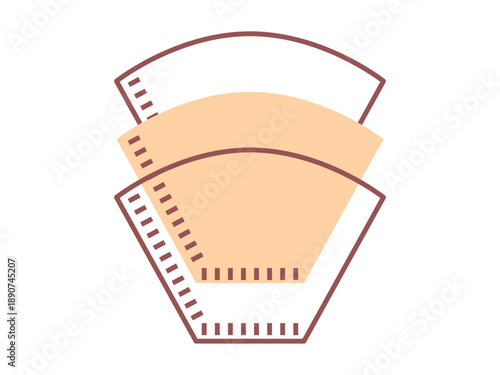 Coffee filter icon. Cafe icon design. Colored icon style. Simple filled and outline icon.