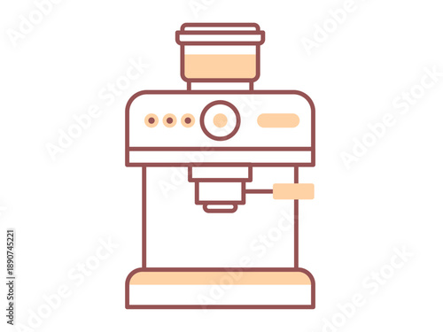 Coffee machine icon. Cafe icon design. Colored icon style. Simple filled and outline icon.