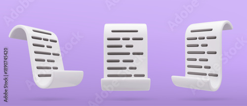 Paper scroll with cartoon style clous abstract background. Vector illustration