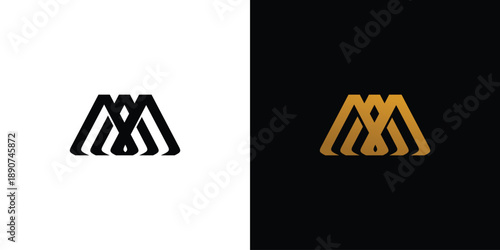 Modern and luxury  MA initials logo design