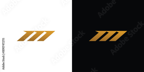 Strong and modern letter M initials logo design