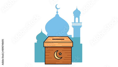 Zakat Donation Box for Ramadan Charity.