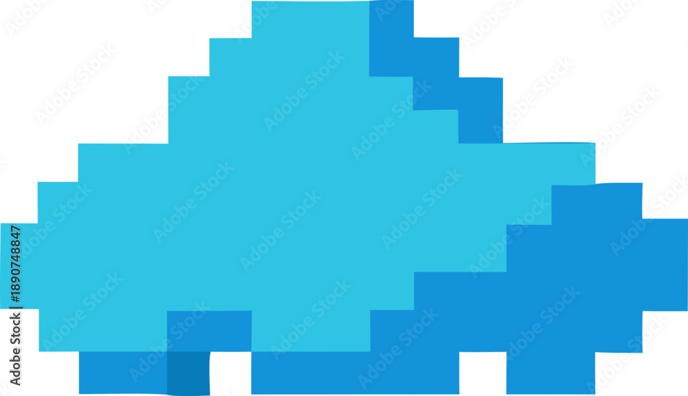 Fototapeta premium cloud pixel svg icon