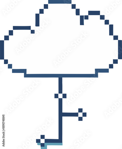 cloud pixel svg icon