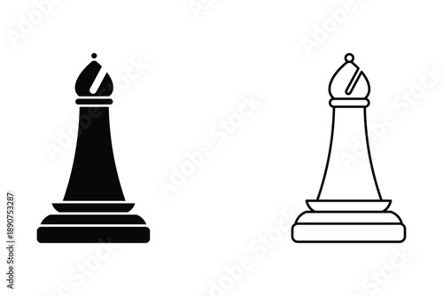 Chess Piece icon theme symbol vector illustration isolated on white background
