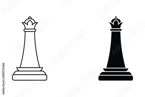 Chess Piece icon theme symbol vector illustration isolated on white background