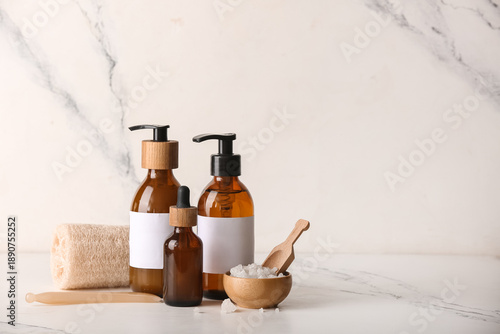 Spa composition with loofah...