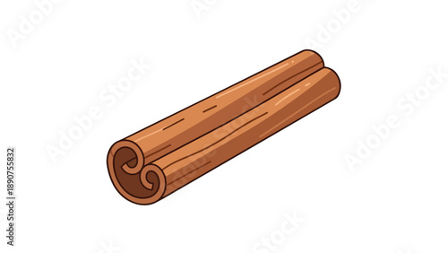Discover this charmingly rendered cinnamon stick illustration, ideal for enriching culinary graphic designs, festive holiday projects, and inspiring