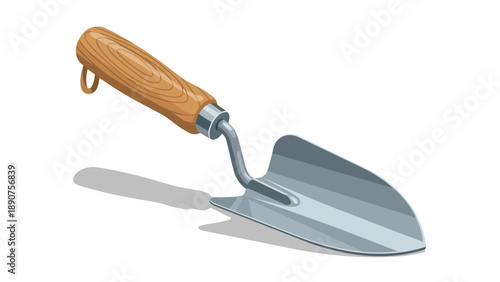 A durable garden hand trowel with a comfortable wooden handle and sturdy metal scoop for efficient planting cultivating digging this essential tool