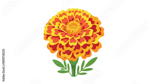 Vibrant autumnal bloom showcasing intricate petal layers and warm color gradients a beautiful illustration capturing nature's detailed botanical