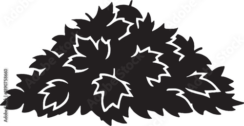 Leaf Pile Silhouette