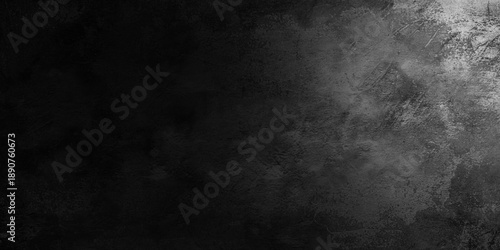 Fotografia dark grunge concrete wall texture with a subtle gradient showcases rough, weathe