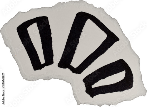 Wallpaper Mural Black And White Grunge Ripped Paper Exclamation Mark Doodle Torontodigital.ca