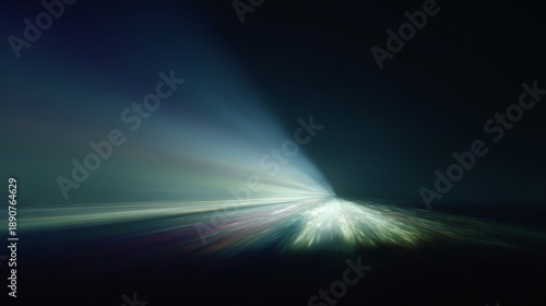 Vibrant electric blue to light cyan gradient with dynamic speed lines, glowing particles, and bright light burst in dark fog background, modern digital art for energy and sports concept.