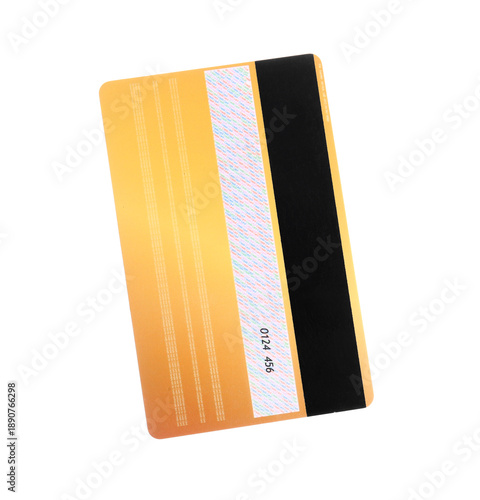 Flying golden credit card o...