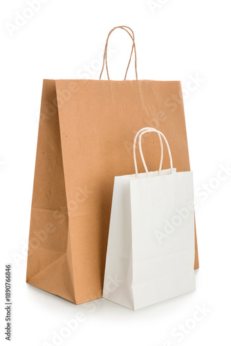 Different paper shopping ba...