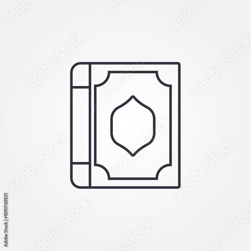 Al-Quran illustration vector isolated on white background. 