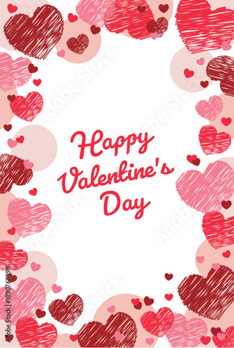 The perfect Valentine's Day decoration material: a cute red heart-shaped frame in card size.