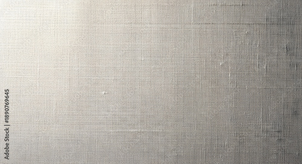 Fototapeta premium Light Grey Coarse Fabric Texture with Natural Woven Linen Pattern for Background