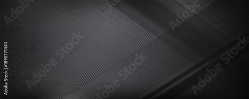 3D gray techno abstract background overlap layer on dark space with rough decoration. Modern graphic design element style. White diagonal shape concept for web banner, flyer, card, or brochure cover