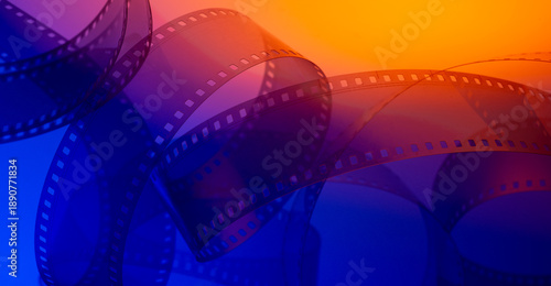 Obraz na plátne colorful abstract background with film strip