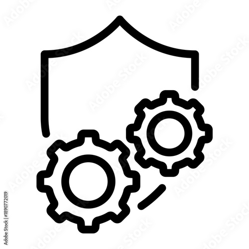 Line icon of security configuration