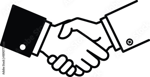 Business handshake icon representing agreement, partnership, and success in a professional setting, symbolizing trust and collaboration