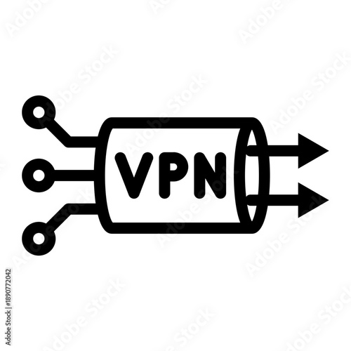 Line icon of VPN connection