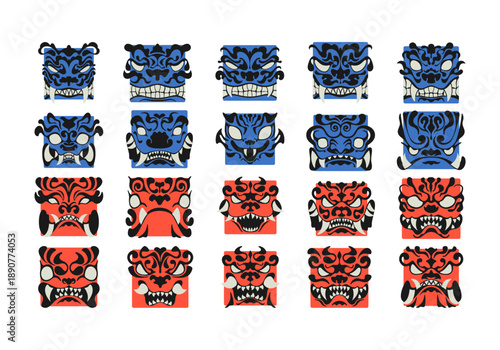 Abstract Tiger Cafe Illustration