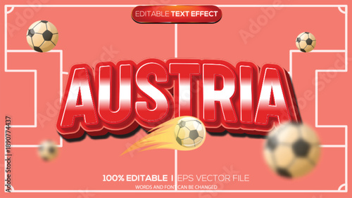 3D text effect austria World Cup participants