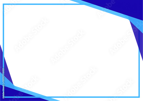 Abstract blue frame certificate template in A4 format. Ideal for modern awards, business recognition, academic diplomas, and professional achievements. Fully editable SVG vector file.