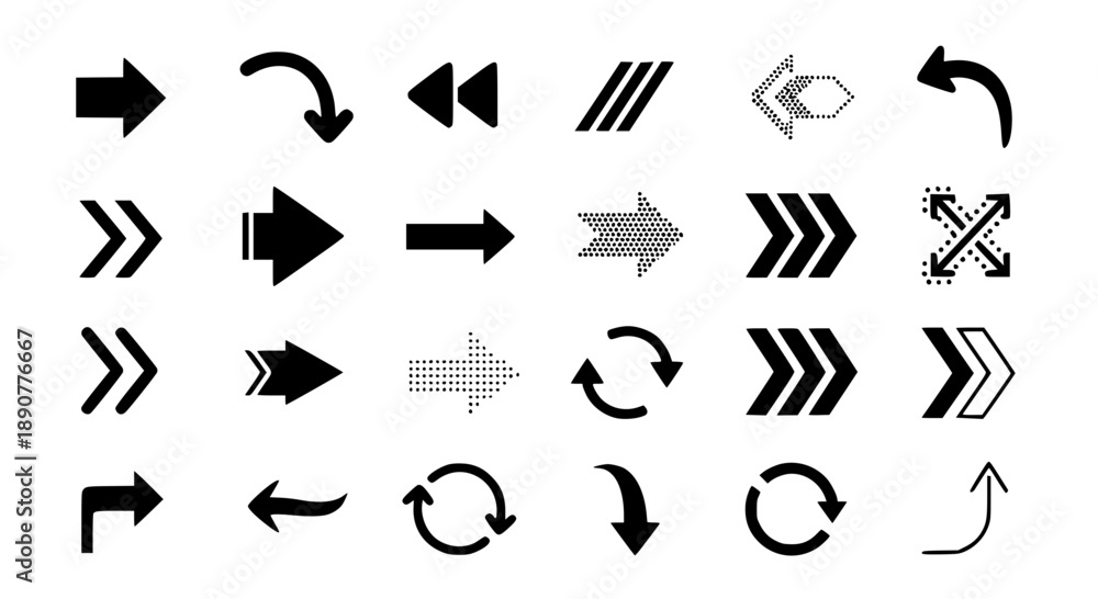 Fototapeta premium Simple arrow set design