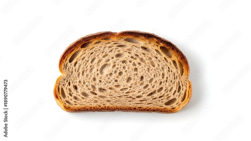 Obraz premium Sliced Brioche Bread on White Background.