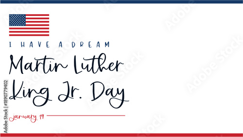 Martin Luther King Jr. Day lettering vector design
