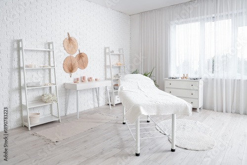 Interior of light spa salon...
