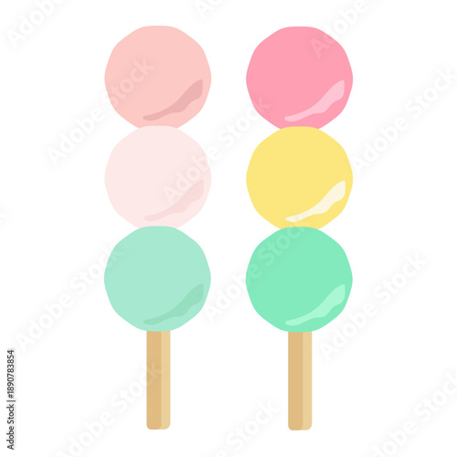 三色団子　ひな祭り　イラスト